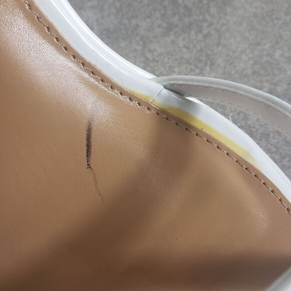 Wild Pair Merina Strappy Sandals Platform Wedge White Patent 10 M Chunky Shoes - Picture 8 of 14